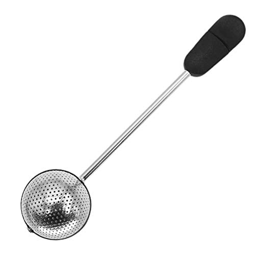 Stainless Steel Powdered Sugar Shaker Duster Flour Sifter Powder Duster Baking Powder Sifters for Baking Tools (Black) - color: Black