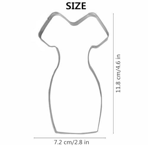 Large Princess Dress Shaped Cookie Cutter Steel Cheongsam 4.6 in - size: Model 10
