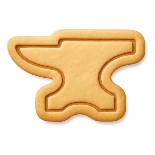 Blacksmith's Anvil Cookie Cutter & Stamp, Fondant & Clay - 4x3