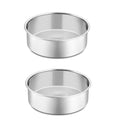 P&P CHEF 5 Inch Cake Pan Set, Round Baking Cake Pans, Silver & 2 Pcs - color: Silver, size: 5 Inch