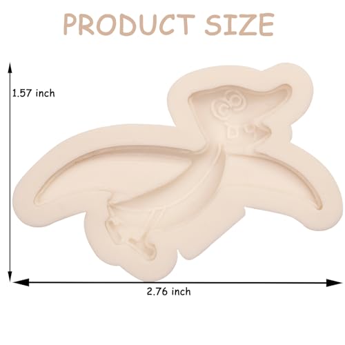 Pterodactyl Dinosaur Silicone Fondant Mold, 2.76x1.57 inch - color: Light White-R1023
