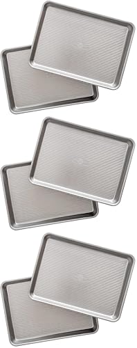 USA Pan Nonstick Quarter Sheet Pan, Set of 2 (Pack of 3) - size: Set of 2 (Pack of 3), style: Quarter Sheet Pan