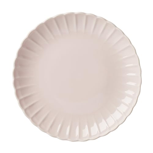 Lenox French Perle Scallop Blush Stoneware 12-Piece Dinnerware Set for 4 - color: Blush, style: 12-Piece Dinnerware Set