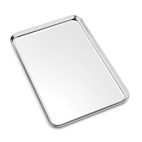 Large Set Baking Sheet and Cooling Rack Set, Bastwe 24L x 16W x 1H inch Professional Bakeware, Healthy & Nontoxic & Rustproof & Easy Clean - size: 24 inch with Rack