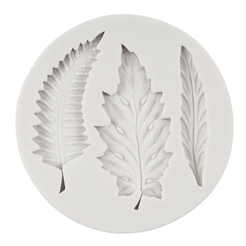 Leaf Silicone Mold Rose Maple Leaf Fondant Molds Set Of 6 - color: Style A