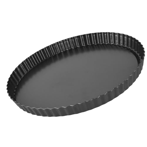 Round Tart Pan, Removable Bottom Non Stick Tart Pan Large Fluted Tart Pans for Baking, Quiche Pan(13-inch)
