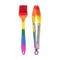 Cooking With Pride Silicone Tools, Non-Stick and Heat-Safe, Includes Pastry Brush and Tongs - size: Pastry Brush and Tongs