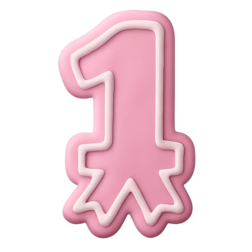 Ribbon One Cookie Cutter & Stamp, Fondant & Clay - 4x2.5