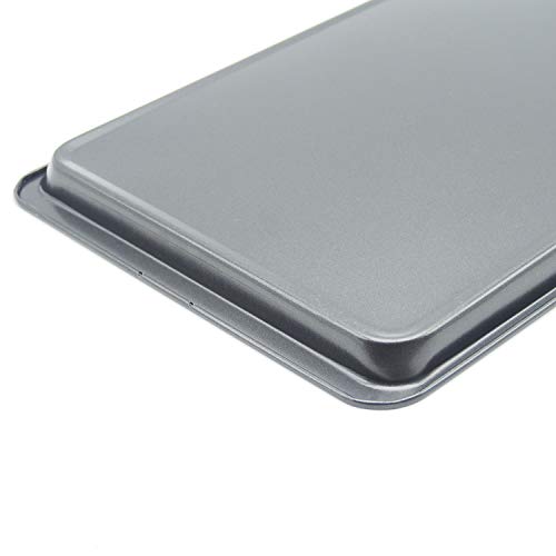 2PCS Cookie Sheet 10x14.5 Inch (Inner 9x13) Baking Sheet Nonstick Heavy Carbon Steel Baking Pans Bakeware - size: 14.5x10 inch Black