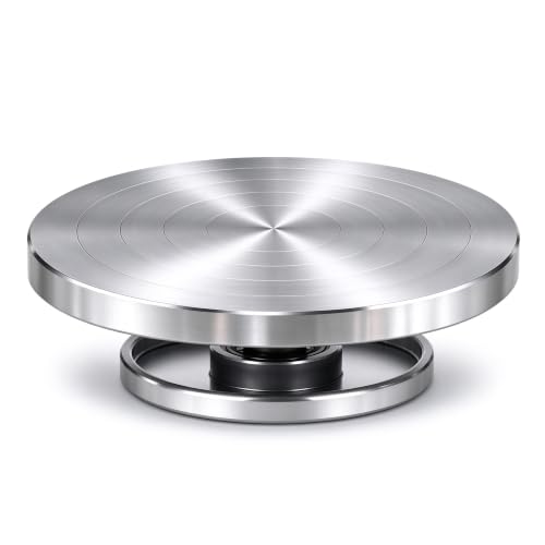 Feqsky 5.9 Inch Pottery Turntable, Double Sided Aluminum Banding Wheel