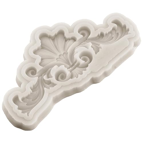 Sijiangmold Baroque Curlicues Scroll Lace Fondant Silicone Mold Set of 7 - color: Style A