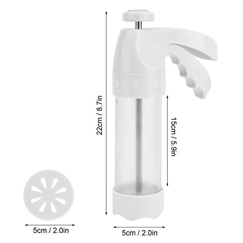 OUKENS Cookie Press Kit, Spritz Cookie Press Biscuit Maker Set for Baking with 12 Discs & 6 Icing Nozzles, for Butter Cookies, Cake Decorating, Diy Desserts