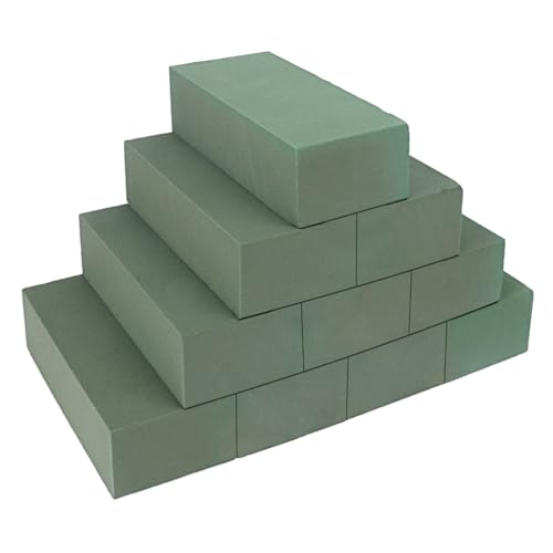 10 Pack Floral Foam Blocks, Versatile Flower Foam for Creative Arrangements and Enhanced Freshness, Perfect for Weddings, Home, Office, and Garden Decorations (7.8”L x 3.54”W x 2.4”H) by IHDYPPEW - size: 10 Pack 7.8 inch