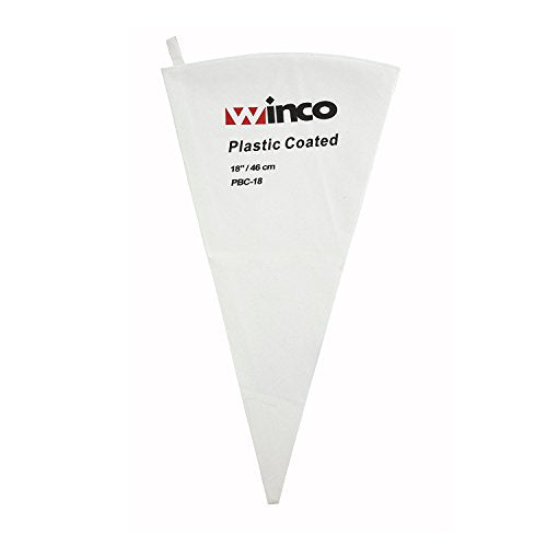 Winco Pastry Bag Cotton with Plastic Coating, 18-Inch,White - size: 18"