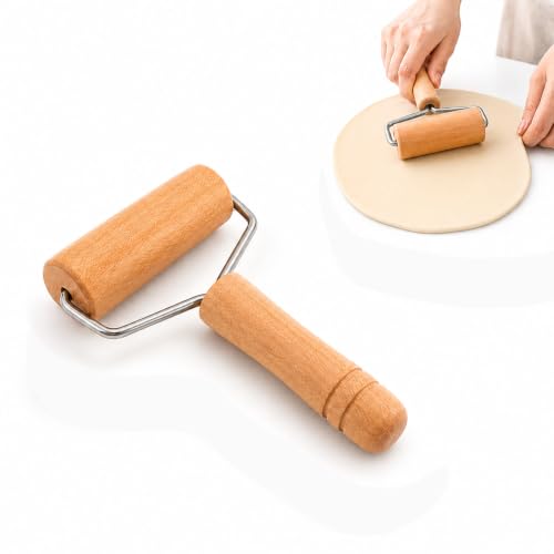 Small Wooden Rolling Pin for Baking, 7 Inch Mini Dough Roller, Non Stick Pizza Roller for Pastry Cookie Tortilla Dumpling Fondant Pie Crust Pasta (GMZ-T) - size: GMZ-T