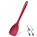 Doosu Silicone Cooking Spoon Spatula for Nonstick Cookwares (Red) - color: Red, size: 11.1in