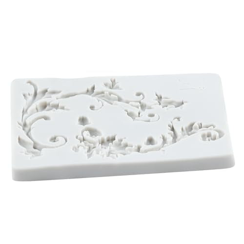 Baroque Fondant Molds Curlicues Scroll Lace Silicone Mold