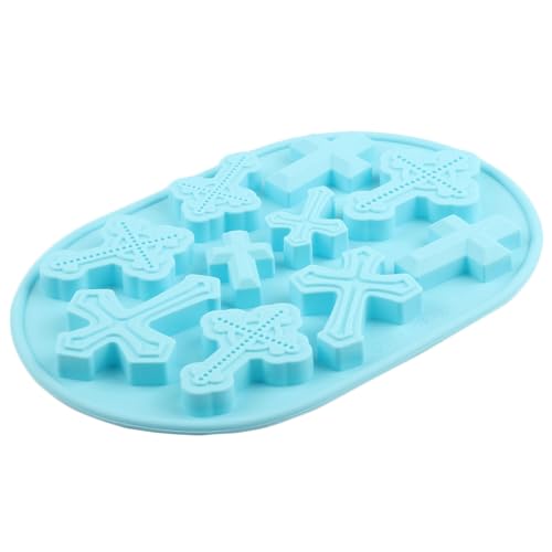10 Cavity Cross Silicone Candy Molds Set Of 2