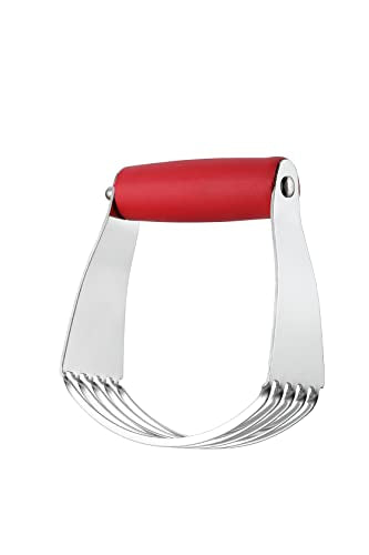 Spring Chef Medium Dough Blender Hand Tool - Durable Pastry Cutter - Red - color: Red, size: 3" Medium