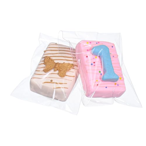 ROSPAKTEK 100pcs 4x6Inches Clear Cakesicle Bags Cookies Rice KrispieTreat Bags Individually Wrapped Treat Packaging for Soap Browine Chocolate Truffle Candy Gift Wedding Birthday Party Favors - size: 4"x6"