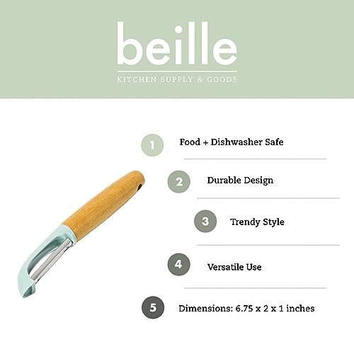 Beille Kitchen Gadget Pastel Lancashire Peeler Wooden Handle Cooking Tool - style: Lancashire Peeler