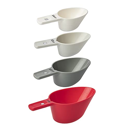 Magnetic Measuring Cups/Scoops Set/4,White - color: White, size: 1 cup (240 ml)