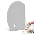Sapid Flexible Curved Edge Silicone Bowl Scraper Dough Scraper Baking Bread - color: Gray