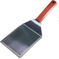 La Cuisine Extra‑Wide Stainless Steel Spatula with Wooden Handle, Heavy‑Duty 5x6" Burger Turner for BBQ, Flat Top Griddle, Blackstone Grill & Smash Burgers - size: 5x6"
