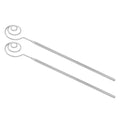Stainless Steel Spiral Swirl Candy Fork 21cm/8.23in Hot Pot Fork DIY Chocolate Dipping Tool Silver 2PCS