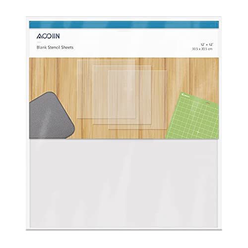 15 Pack 6 Mil Blank Mylar Stencil Sheets, 12" x 12" Clear Plastic Sheets - size: 12 x 12 inches, 6 mil, 15 packs
