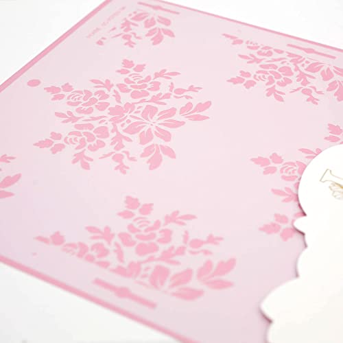 Lacupella Cake Decorating Stencil for Tall Buttercream Cake, Royal Icing, Ganache, Paint, Airbrush (Poise) - style: POISE