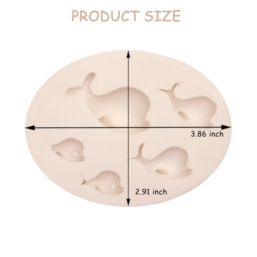 Dolphin Silicone Fondant Molds for Resin, Sugarcraft - color: Light grey-R1021