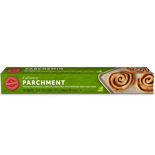 PaperChef Culinary Parchment Multipurpose Non-Stick Paper, 123 sq ft - size: Roll 123 sq ft (Pack of 1)
