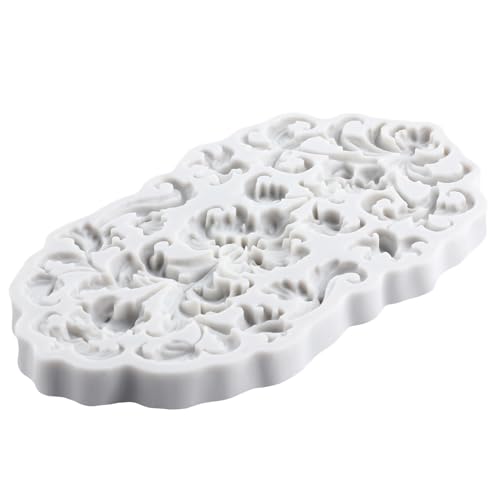 Baroque Style Fondant Mold Scroll Flower Lace Silicone Molds - color: Style ZN
