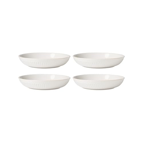Lenox 897192 French Perle Scallop Dinner Bowls, Set of 4 - color: White, style: Dinner Bowls, Set of 4