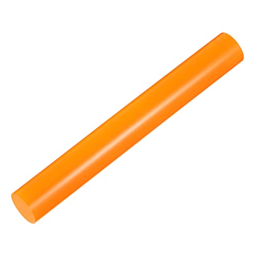 HARFINGTON Acrylic Clay Roller 8 Inch x 1 Inch Solid Non-Stick Plastic Round Tube Roller Polymer Clay Rod Fondant Rolling Pin for Shaping, Sculpting, Modeling DIY Crafts, Orange - color: Orange, size: 8 Inch x 1 Inch