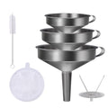 5 Pack Funnels for Filling Bottles Stainless Steel