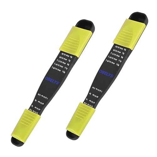 Adjustable Measuring Spoon Set – Black & Green Kitchen Tool for Precise Measuring | Ideal for Dry & Liquid Ingredients | Space-Saving, Easy-to-Use, Dishwasher Safe | Pack of 2 for Cooking & Baking