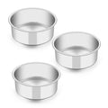TeamFar 5 Inch Cake Pan Set of 3, Stainless Steel Small Layer Cake Pans Tin - size: 5 inch