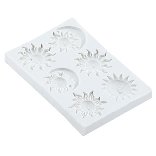 Sun Moon Face Fondant Molds Sun Face Silicone Mold - color: Style D