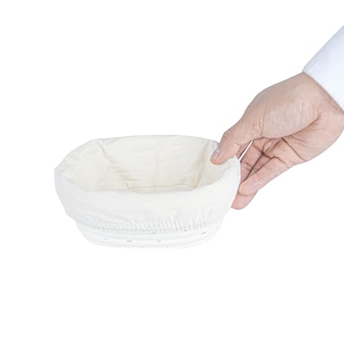 Restaurantware Oval Rattan Banneton Proofing Basket, 2 Cotton Liners, 10 Ct - size: Oval, 6 3/4"-10 Count