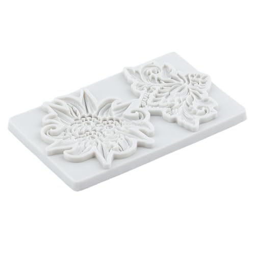 Lingzhi Baroque Style Silicone Mold Curlicues Scroll Lace Fondant Molds - color: Style H