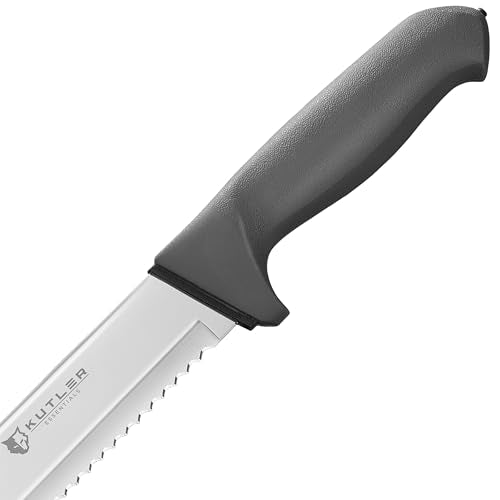 KUTLER Professional 8-Inch Bread Knife and Cake Slicer with Serrated Edge - Ultra-Sharp Stainless Steel Cutlery - size: 8"