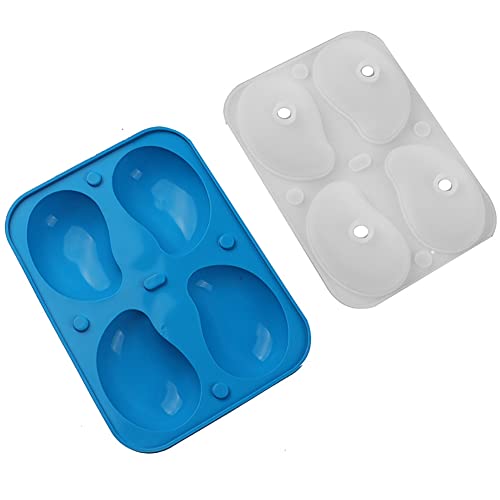 4 Holes 3D Mango Shape Cake Mold Fruit Pudding Ice Tray Mold Jelly Pastry Ice Cream Mould Mousse Cake Baking Molds