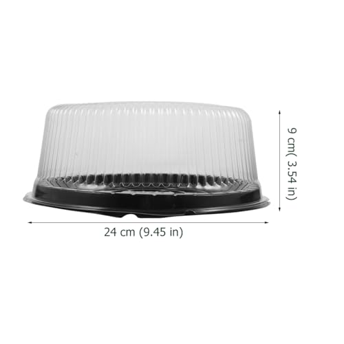 10-Pack Reusable Round Cake Boxes with Lids 9.44X9.44X3.54In Plastic Cake Containers for Birthday Wedding Party Carrying and Display
