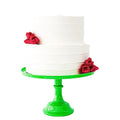11-Inch Green Melamine Cake Stand Pedestal Reusable Dessert Party Display - color: Green