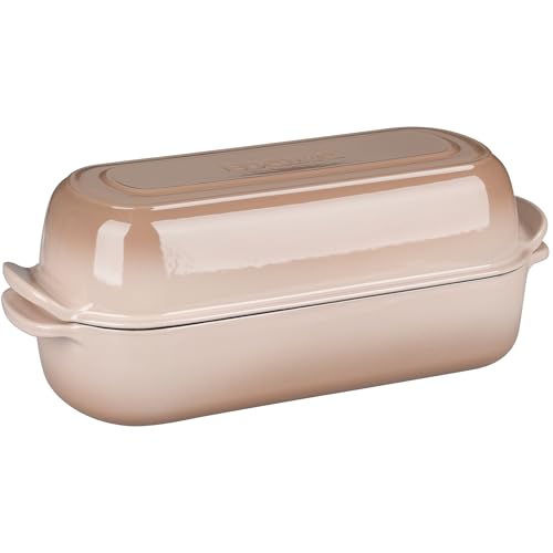 EDGING CASTING Enameled Cast Iron Loaf Pan with Lid, Bread pan, Dutch Oven Bread pan for Homemade Sourdough Bread Baking, 12.5x5.5 inch, 5qt, Mocha - color: Mocha