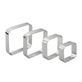 Rounded Square Cookie Cutter Stainless Steel Plaque Cookie Cutters Geometric Frame Cookie Cutters Shapes Molds for Baking 1 Inch Depth - color: Rounded Square