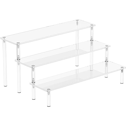 Acrylic Display Risers, 3 Tier Perfume Organizer, Clear Cupcake Stand