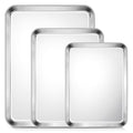 TeamFar Baking Sheet, Cookie Sheets Baking Pans Set of 3, 16/12.5/10.5 Inch - size: 16" & 12.5" & 10.5"